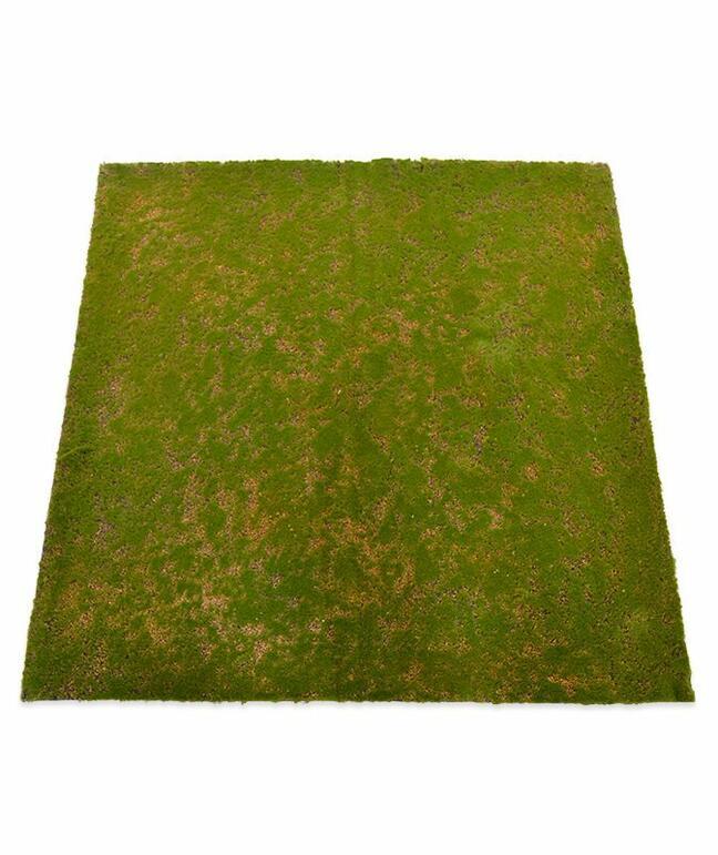 Alfombra de musgo artificial 100 x 100 cm - verde