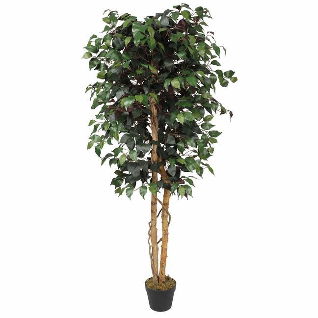 Árbol artificial Ficus Benjamin burdeos 170 cm