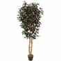 Árbol artificial Ficus Benjamin burdeos 170 cm