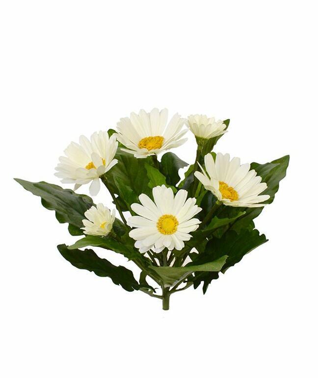 Crema de plantas de gerbera artificial 30 cm
