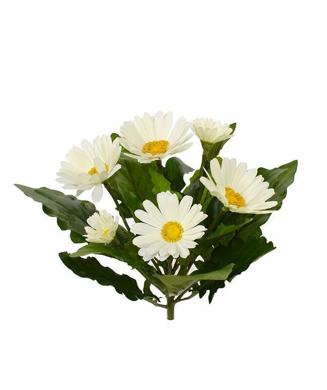 Crema de plantas de gerbera artificial 30 cm