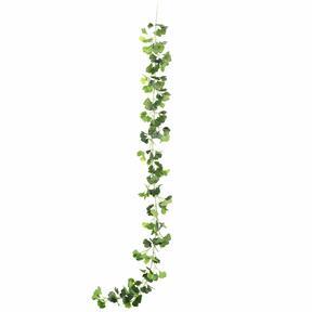 Guirnalda artificial Ginkgo verde 190 cm