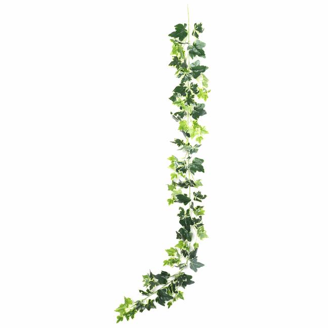 Guirnalda artificial Ivy blanco-verde 190 cm