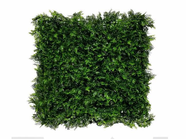Helecho artificial panel de hoja caduca verde oscuro - 50x50 cm