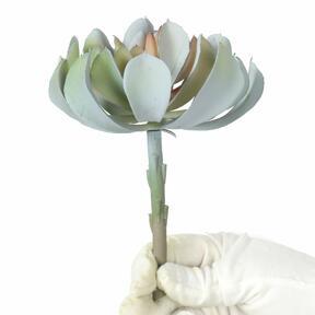 La flor de loto artificial gris-rosa 14 cm