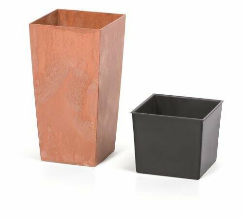 Maceta con efecto terracota URBI SQUARE BETON 29,5 cm