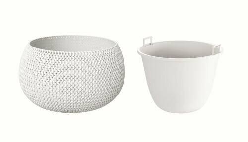 Maceta con inserto SPLOFY BOWL blanco 29cm