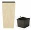 Maceta con inserto URBI SQUARE BETON EFECTO arena 29,5 cm