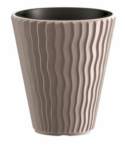 Maceta SANDY + inserto moka 29,7 cm