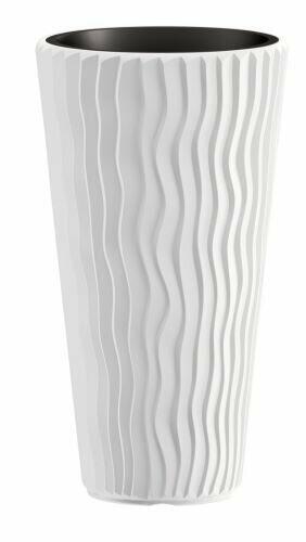 Maceta SANDY SLIM + inserto blanco 29,7 cm