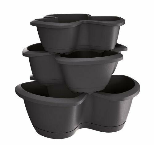 Macetero RESPANA TRIO antracita 47 cm