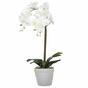 Orquídea artificial blanca 65 cm