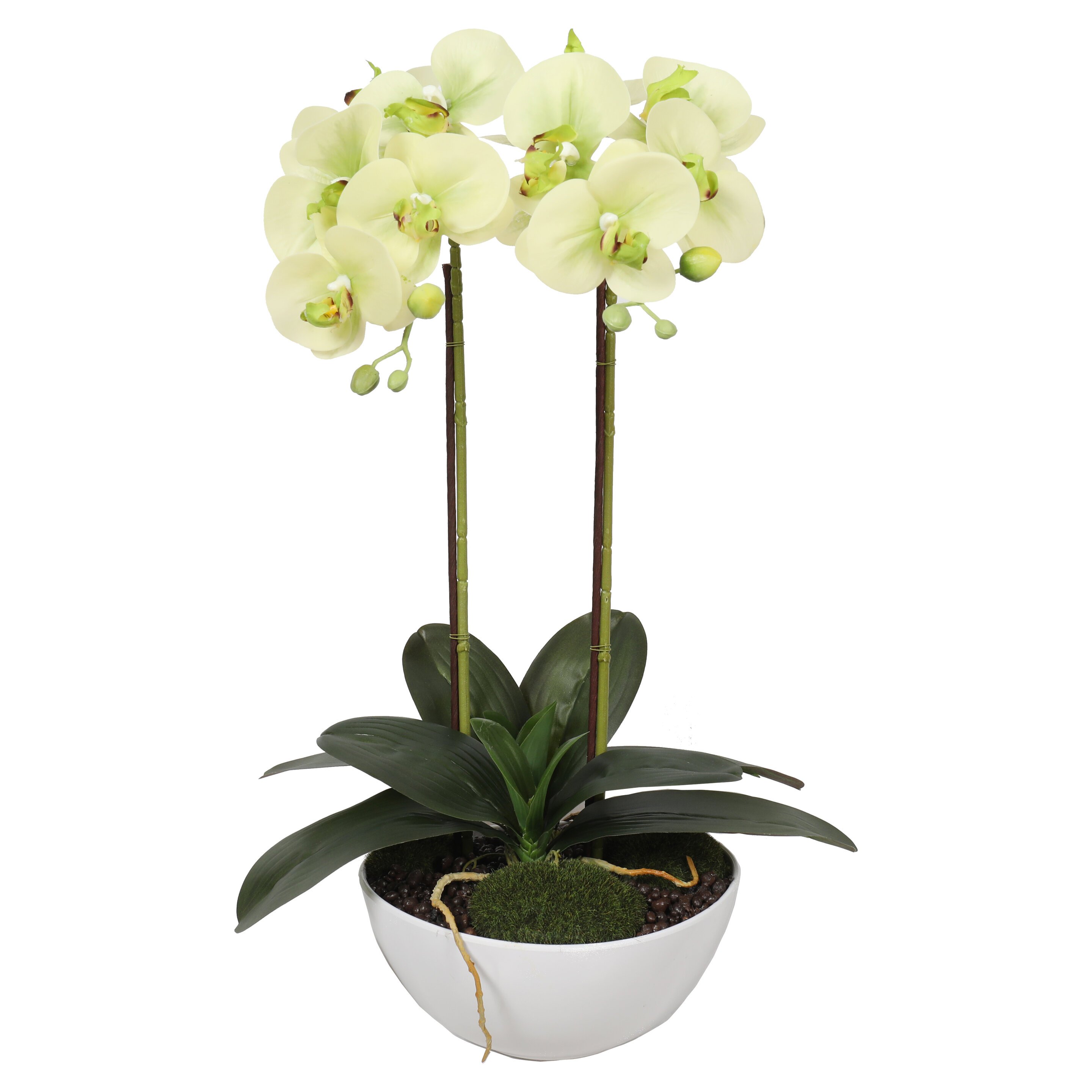 Orquídea verde claro artificial 50 cm