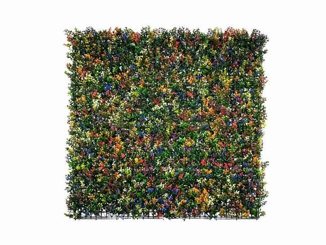 Panel de flores artificiales Buxus multicolor - 50x50 cm