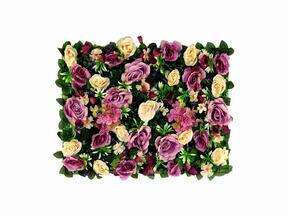 Panel de flores artificiales Rosa y Hortensia - 40x60 cm
