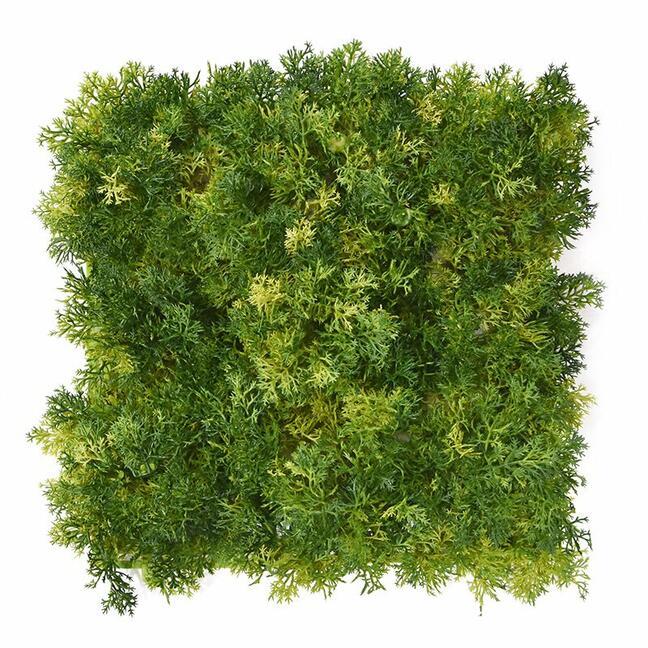 Panel de musgo verde claro artificial - 25x25 cm