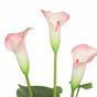 Planta artificial Calla blanco-rosa 50 cm