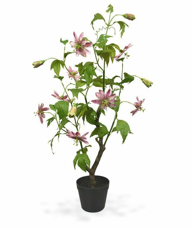 Planta artificial Maracuyá rosa 90 cm
