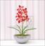 Planta artificial Orchidea Cymbidium burdeos rojo 50 cm