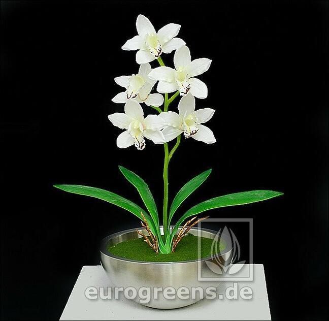 Planta artificial Orchidea Cymbidium crema 50 cm