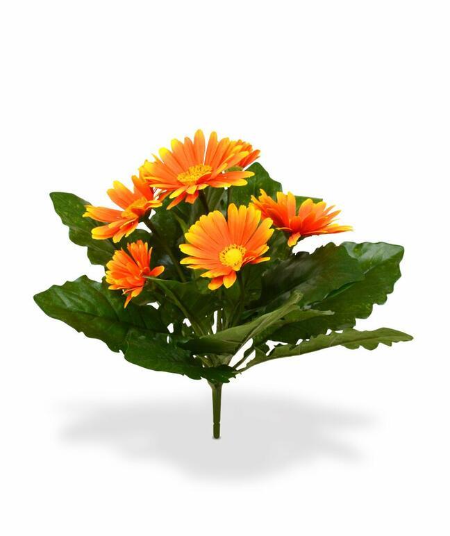 Planta de gerbera artificial naranja 30 cm
