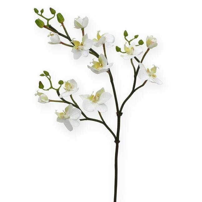 Rama artificial de Orquídea blanca 60 cm