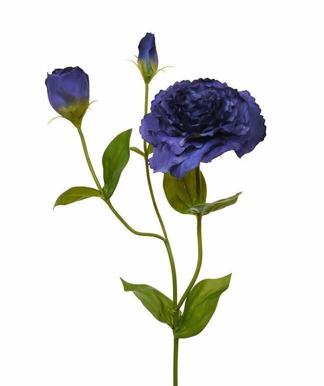 Rama artificial Eustoma azul 80 cm