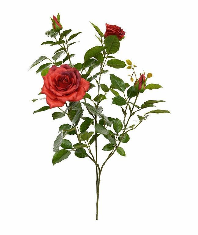 Rama artificial Rosa roja 70 cm