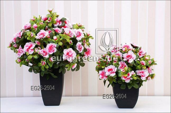 Ramo artificial Azalea belga crema-rosa 40 cm