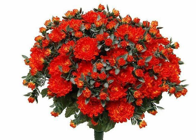 Ramo artificial Crisantemo naranja 35cm