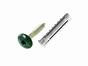 Tornillo para fijar un seto artificial verde con un taco de pared de 2,5 × 1,5 cm - bolsa de 10 piezas